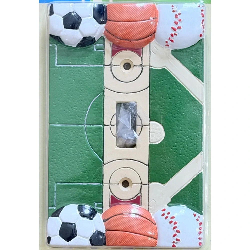 Restore Restyle & Kids Sports Single Switch Wall Plate Soccer Basketball 2005